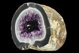 Amethyst Geode, Polished Agate Rind- Uruguay #83536-1